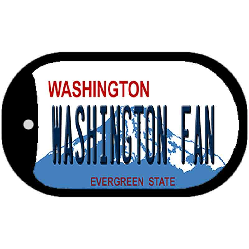 Washington Fan Novelty Metal Dog Tag Necklace DT-13094