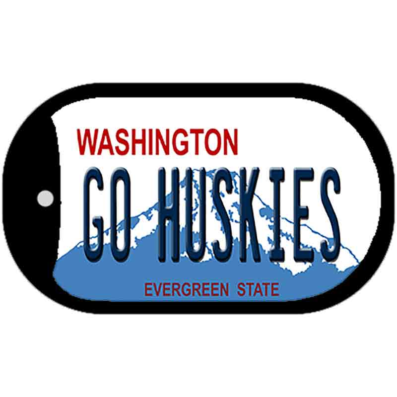 Go Huskies Novelty Metal Dog Tag Necklace DT-13095