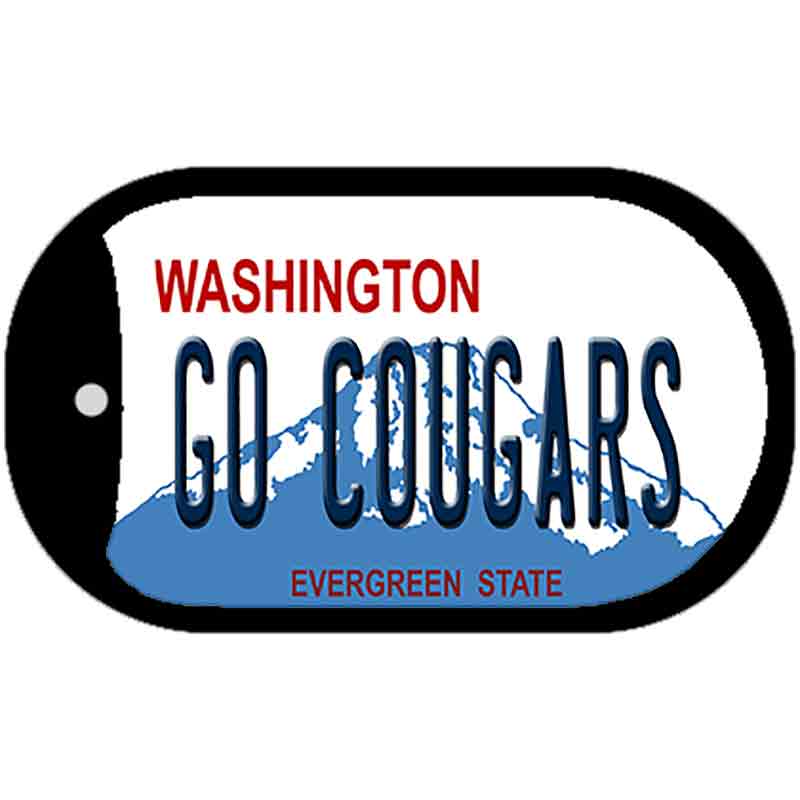 Go Cougars Novelty Metal Dog Tag Necklace DT-13100