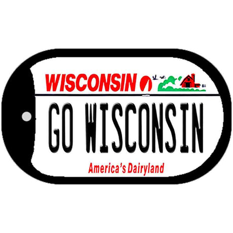 Go Wisconsin Novelty Metal Dog Tag Necklace DT-13120