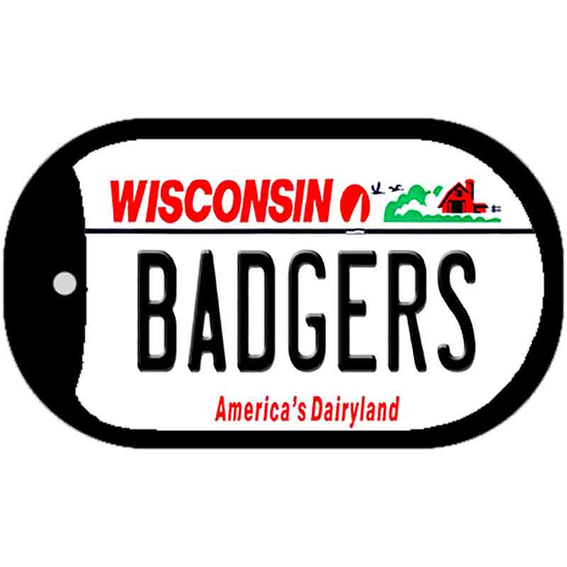 Badgers Novelty Metal Dog Tag Necklace DT-13122