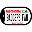 Badgers Fan Novelty Metal Dog Tag Necklace DT-13124