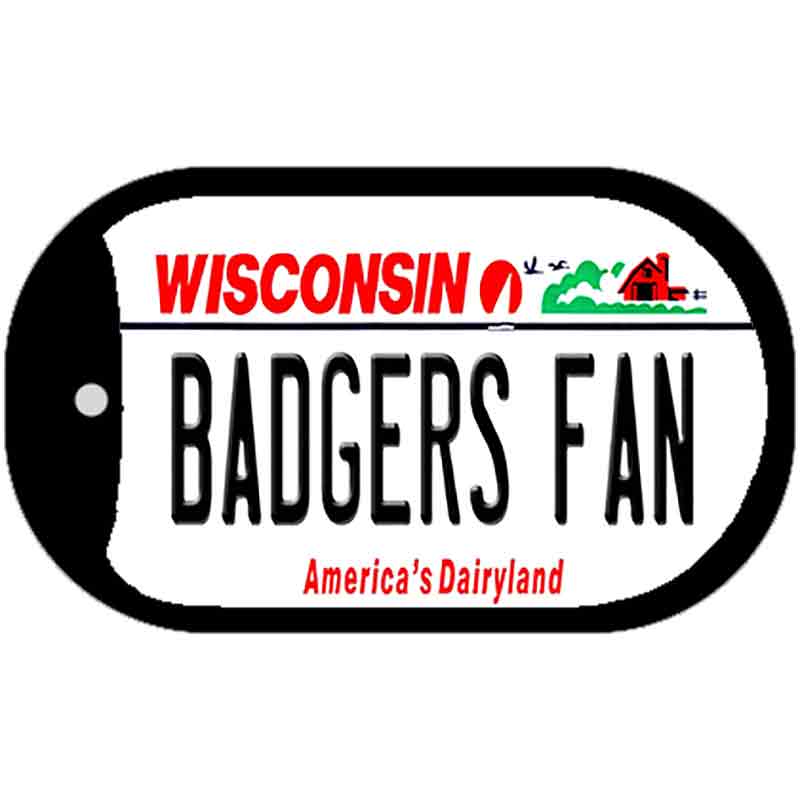 Badgers Fan Novelty Metal Dog Tag Necklace DT-13124