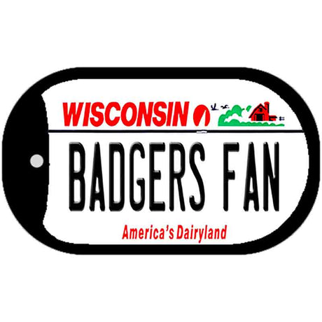 Badgers Fan Novelty Metal Dog Tag Necklace DT-13124