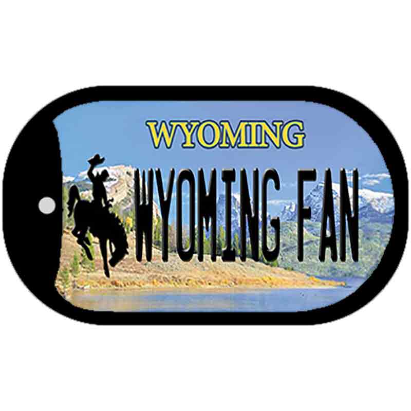 Wyoming Fan Novelty Metal Dog Tag Necklace DT-13126