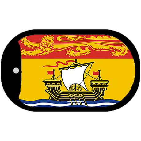 New Brunswick Canada Flag Novelty Metal Dog Tag Necklace