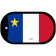 Acadian Canada Flag Novelty Metal Dog Tag Necklace