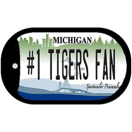 Number 1 Tigers Fan Novelty Metal Dog Tag Necklace DT-13144