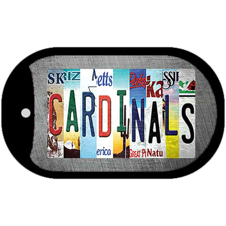 Cardinals Strip Art Novelty Metal Dog Tag Necklace DT-13150