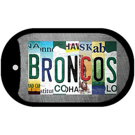 Broncos Strip Art Novelty Metal Dog Tag Necklace DT-13155