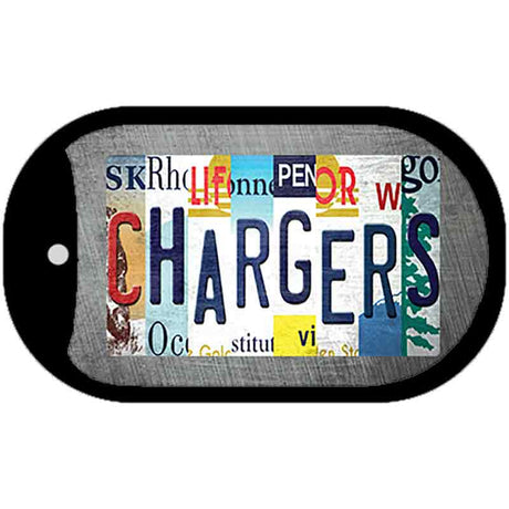 Chargers Strip Art Novelty Metal Dog Tag Necklace DT-13180