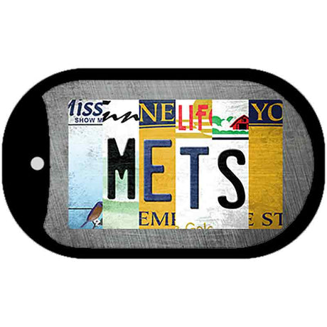 Mets Strip Art Novelty Metal Dog Tag Necklace DT-13199