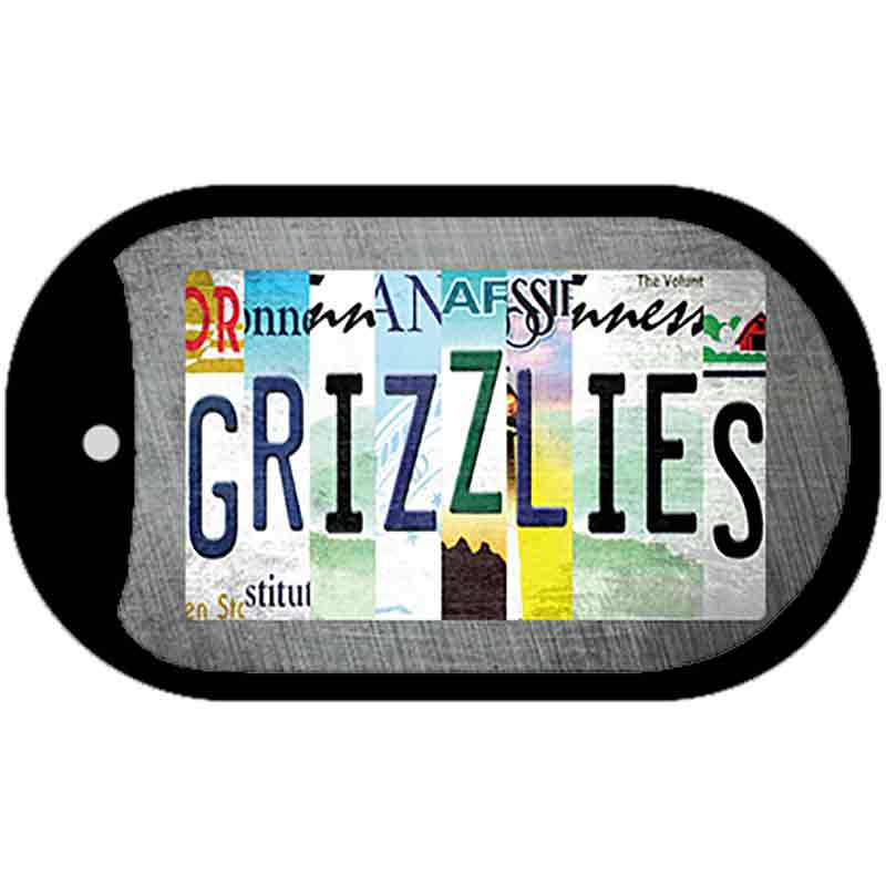 Grizzlies Strip Art Novelty Metal Dog Tag Necklace DT-13225