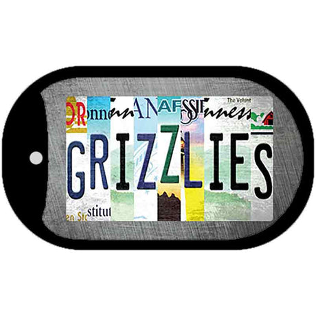 Grizzlies Strip Art Novelty Metal Dog Tag Necklace DT-13225