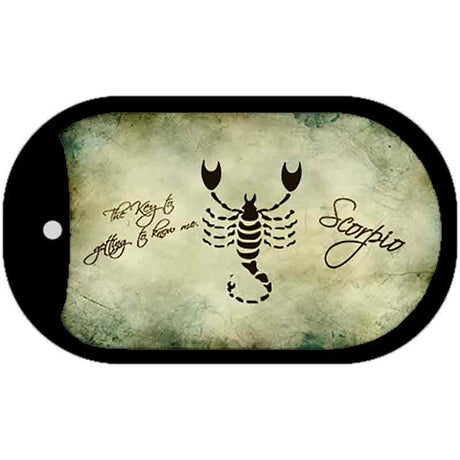 Scorpio Zodiac Novelty Metal Dog Tag Necklace DT-1325