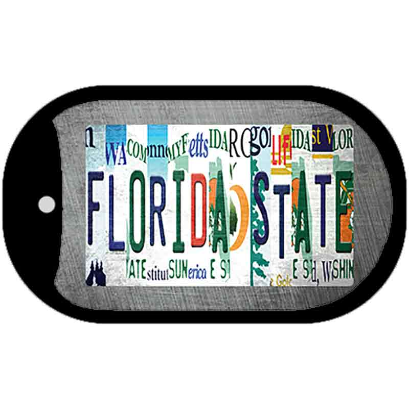 Florida State Strip Art Novelty Metal Dog Tag Necklace DT-13277
