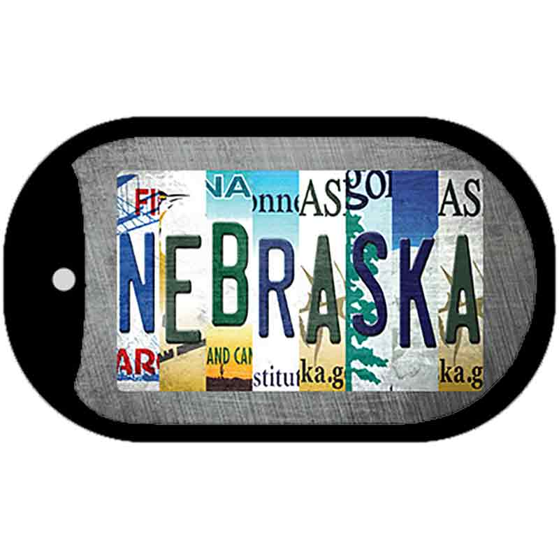 Nebraska Strip Art Novelty Metal Dog Tag Necklace DT-13292