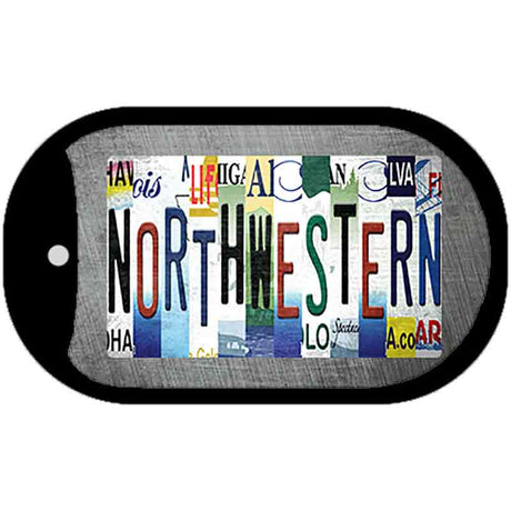 Northwestern Strip Art Novelty Metal Dog Tag Necklace DT-13308