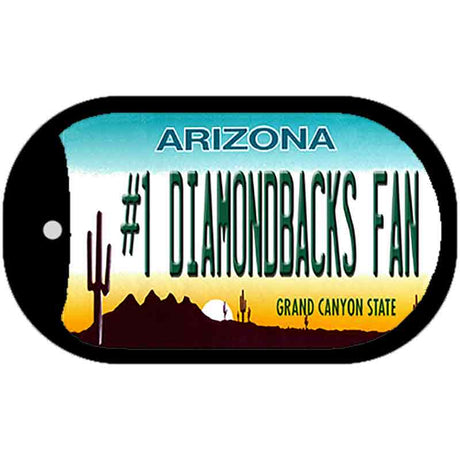 Number 1 Diamondbacks Fan Novelty Metal Dog Tag Necklace DT-13316