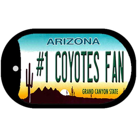 Number 1 Coyotes Fan Novelty Metal Dog Tag Necklace DT-13320