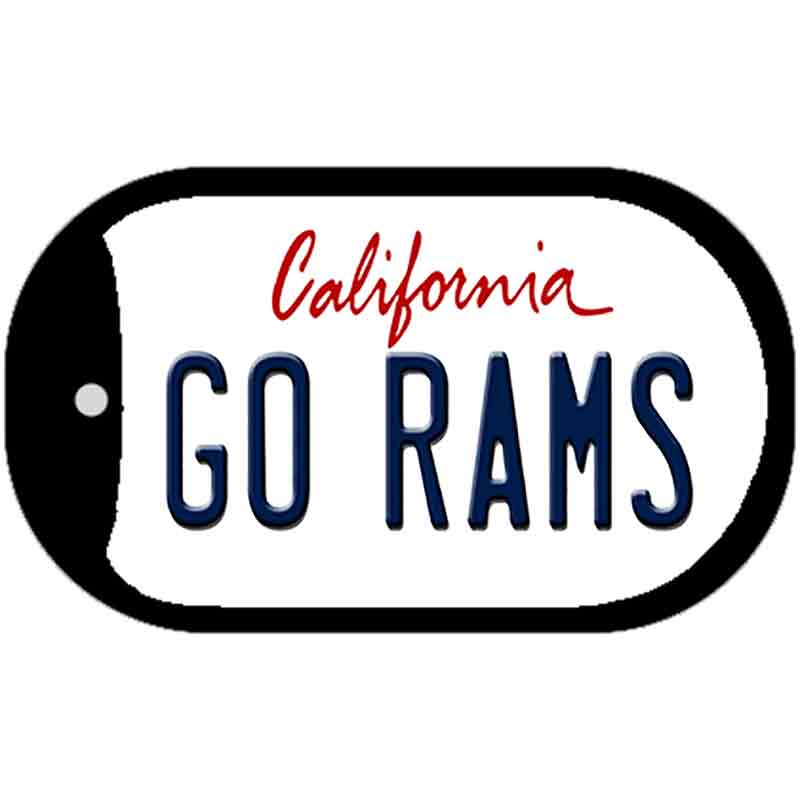 Go Rams Novelty Metal Dog Tag Necklace DT-13321