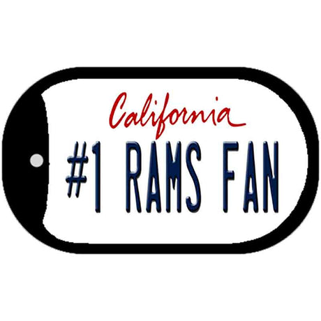 Number 1 Rams Fan Novelty Metal Dog Tag Necklace DT-13322