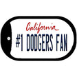 Number 1 Dodgers Fan Novelty Metal Dog Tag Necklace DT-13332