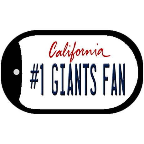 Number 1 Giants Fan Novelty Metal Dog Tag Necklace DT-13338