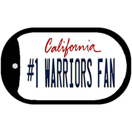 Number 1 Warriors Fan Novelty Metal Dog Tag Necklace DT-13340