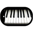 Piano Keyboard Novelty Metal Dog Tag Necklace DT-1334