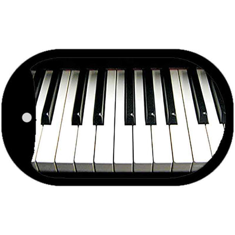 Piano Keyboard Novelty Metal Dog Tag Necklace DT-1334