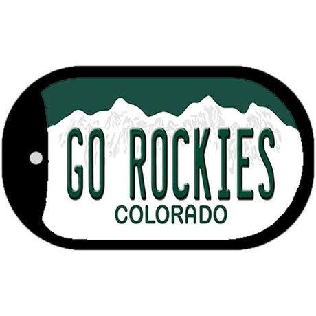 Go Rockies Novelty Metal Dog Tag Necklace DT-13355