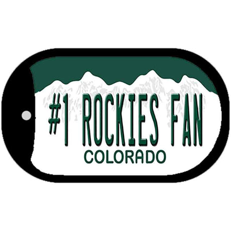 Number 1 Rockies Fan Novelty Metal Dog Tag Necklace DT-13356