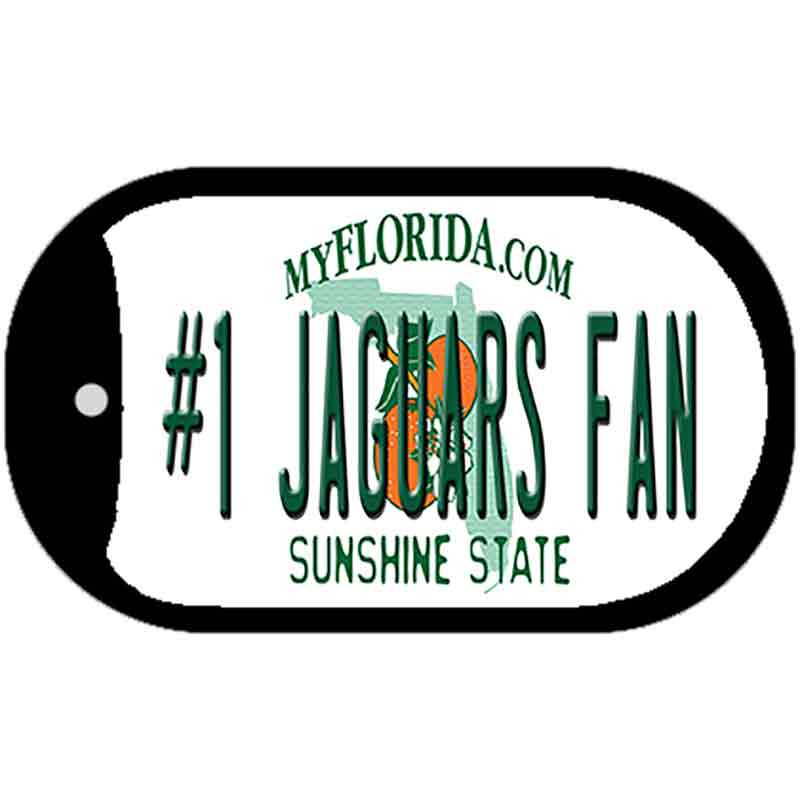 Number 1 Jaguars Fan Novelty Metal Dog Tag Necklace DT-13362