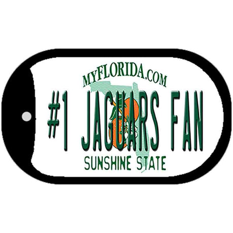 Number 1 Jaguars Fan Novelty Metal Dog Tag Necklace DT-13362