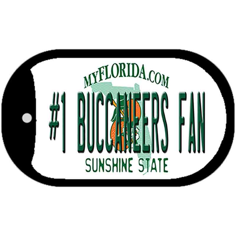 Number 1 Buccaneers Fan Novelty Metal Dog Tag Necklace DT-13366