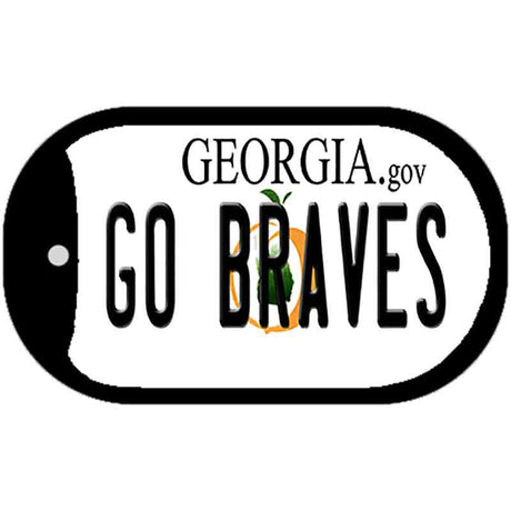 Go Braves Novelty Metal Dog Tag Necklace DT-13381