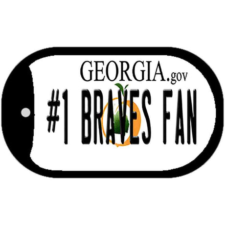 Number 1 Braves Fan Novelty Metal Dog Tag Necklace DT-13382