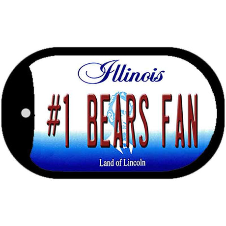 Number 1 Bears Fan Novelty Metal Dog Tag Necklace DT-13386