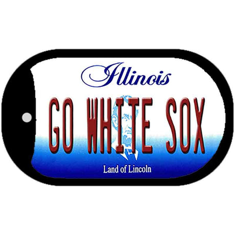 Go White Sox Novelty Metal Dog Tag Necklace DT-13389