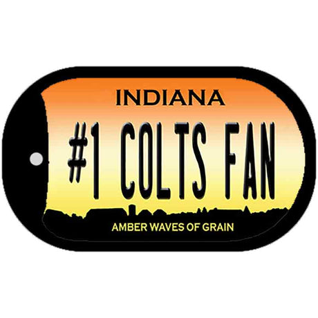 Number 1 Colts Fan Novelty Metal Dog Tag Necklace DT-13396