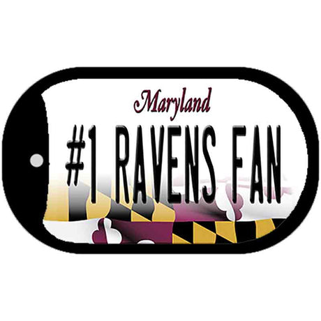 Number 1 Ravens Fan Novelty Metal Dog Tag Necklace DT-13404