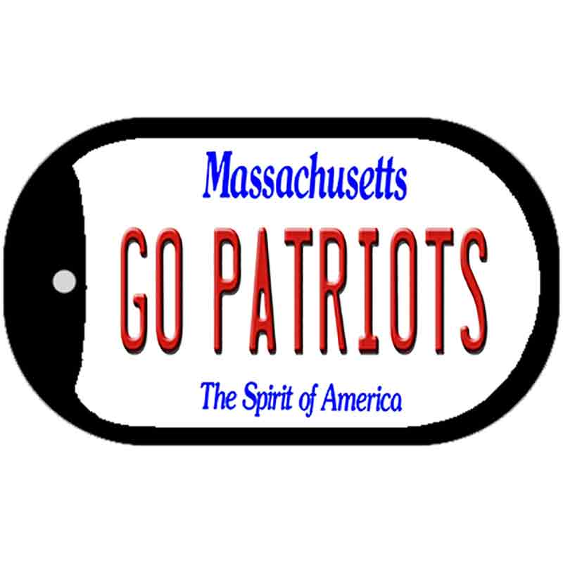 Go Patriots Novelty Metal Dog Tag Necklace DT-13407