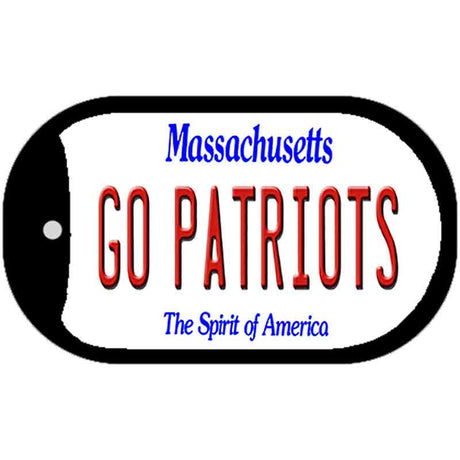 Go Patriots Novelty Metal Dog Tag Necklace DT-13407