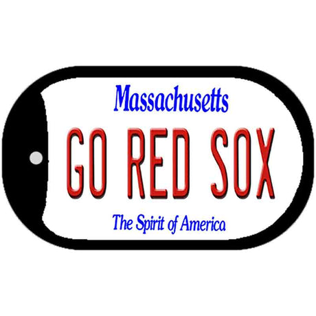 Go Red Sox Novelty Metal Dog Tag Necklace DT-13409