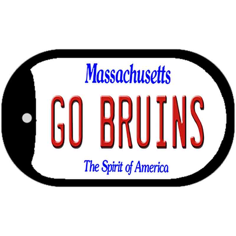 Go Bruins Novelty Metal Dog Tag Necklace DT-13413