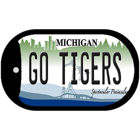 Go Tigers Novelty Metal Dog Tag Necklace DT-13416