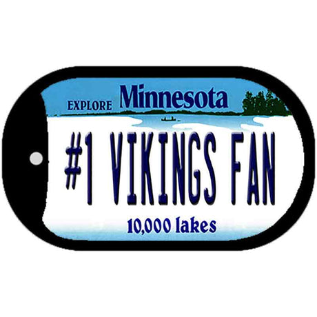 Number 1 Vikings Fan Novelty Metal Dog Tag Necklace DT-13422