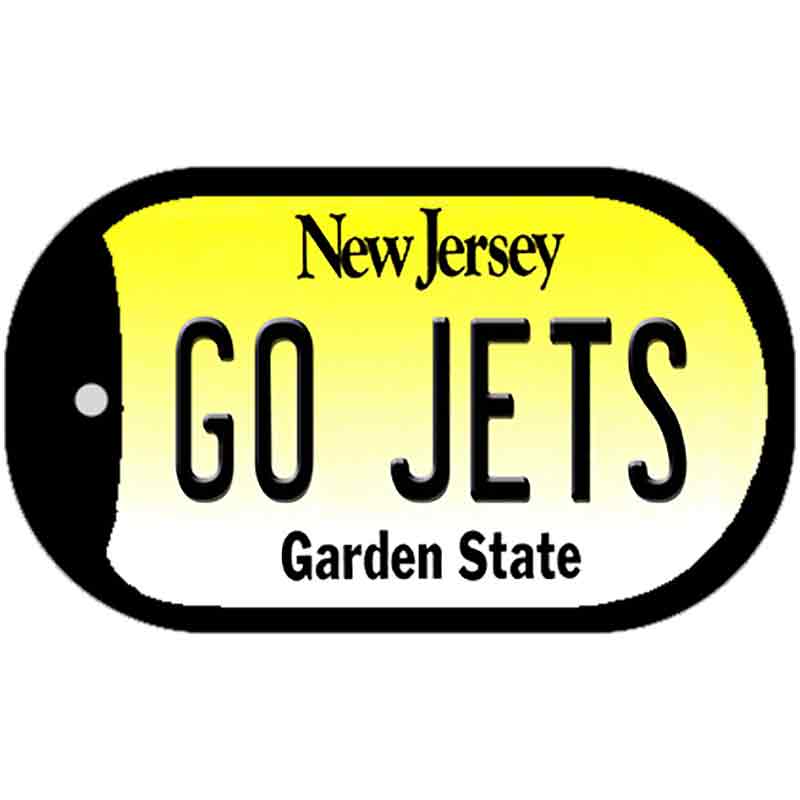 Go Jets Novelty Metal Dog Tag Necklace DT-13443