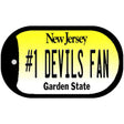 Number 1 Devils Fan Novelty Metal Dog Tag Necklace DT-13446